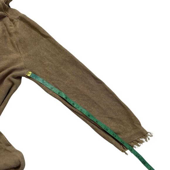 J.JILL Tan Linen Blend Fringe Open Cardigan Sweater Size Small Petite Capsule - Picture 10 of 10